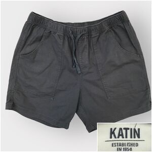 Katin Canvas Shorts Mens Size M Surfer Outdoors Chino Preppy Casual Cotton Gray